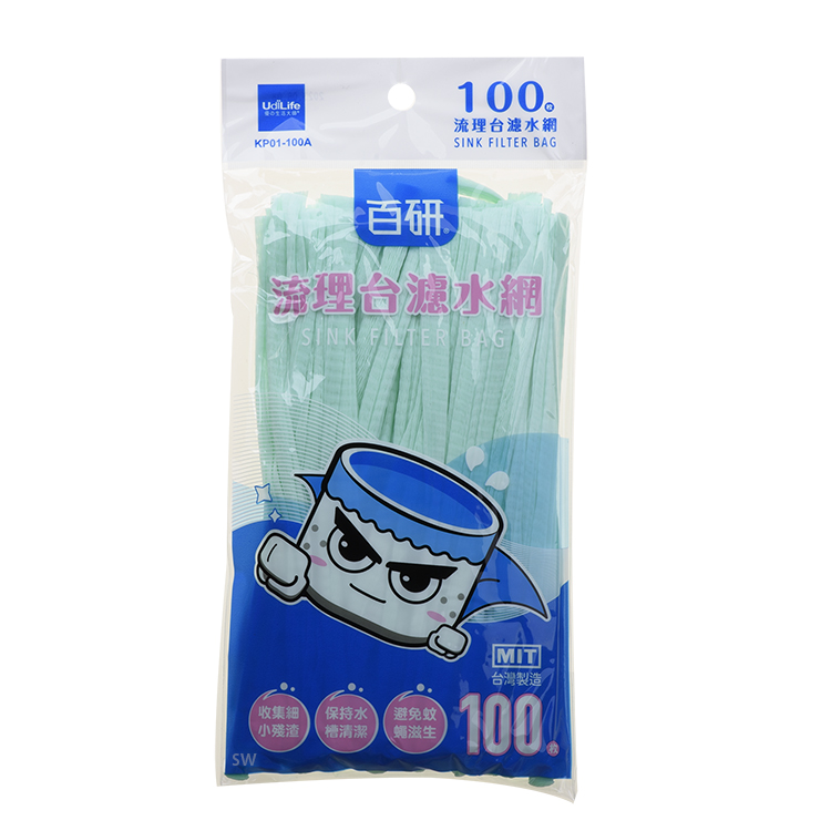 KP01-100A流理台濾水網100入