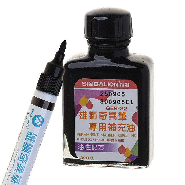 GER32雄獅200/300奇異筆專用補充油(黑)