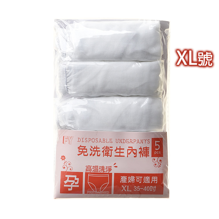 淑女免洗衛生內褲5入-XL