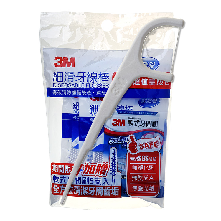 3M細滑牙線棒  散裝量販包(4小包=袋)