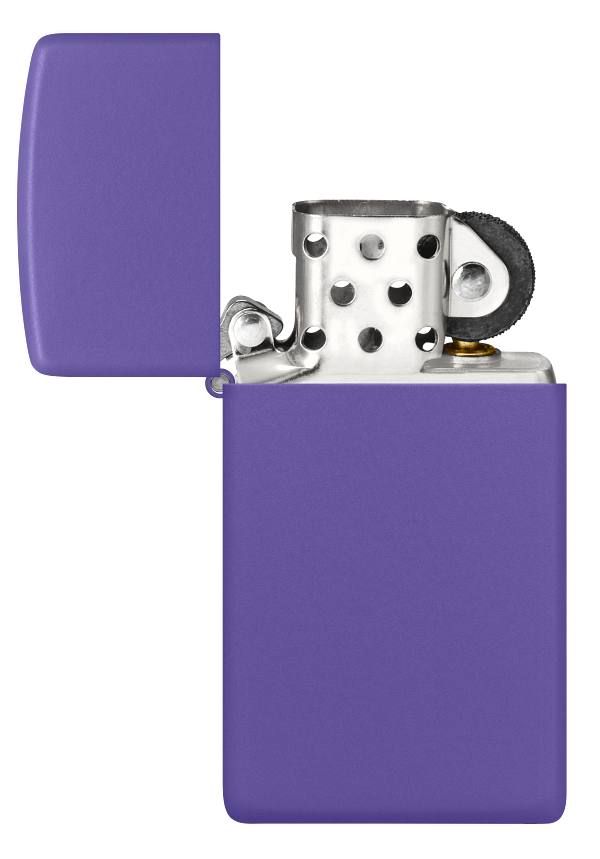 1637 窄版紫色啞漆(素面)防風打火機