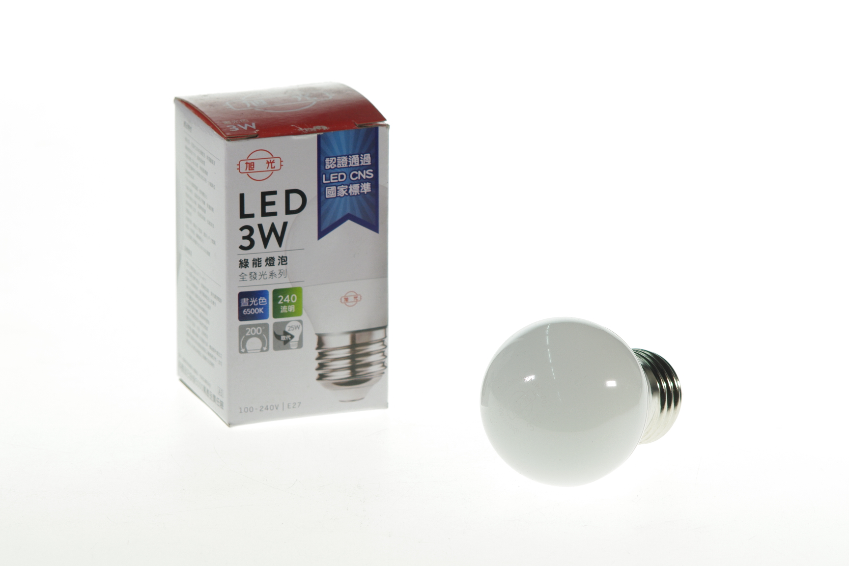 LSB3W865UA旭光LED3W綠能燈泡6500K(白光)