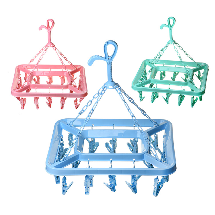 YS5022如意卡通方型24夾曬架(特價品)