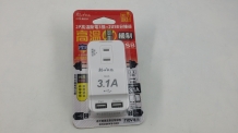 PTP-R05U 2P高溫斷電3插*2USB分接器15A