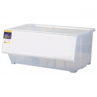 BXRV060-C極星透明磁鐵下掀式整理箱-60L(附橫桿)