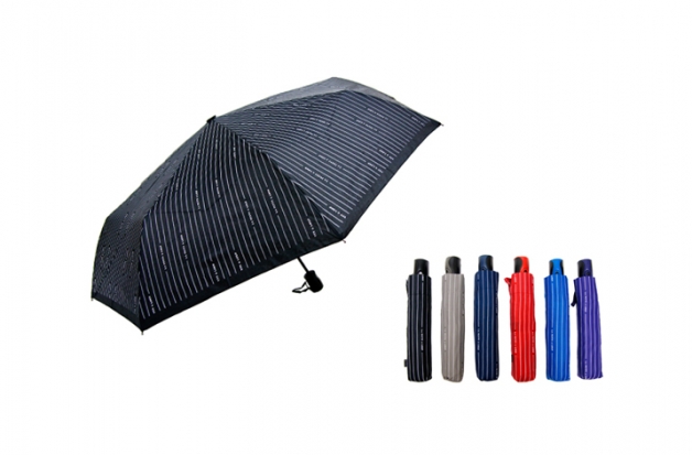 2964條紋防潑水布自動開收傘