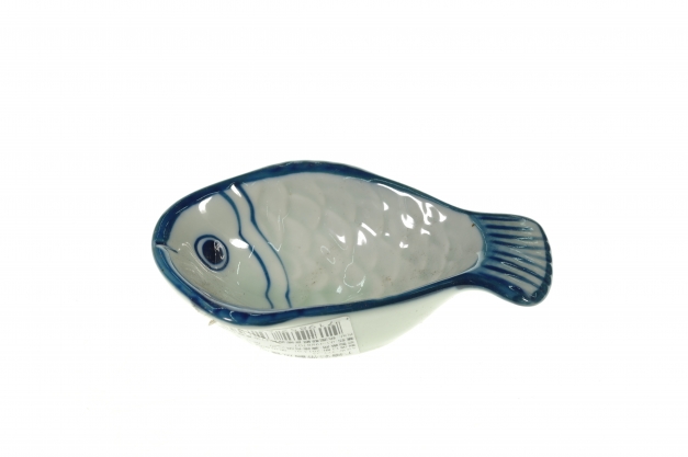 ARW377-45手繪彩帶麟魚醬皿-藍