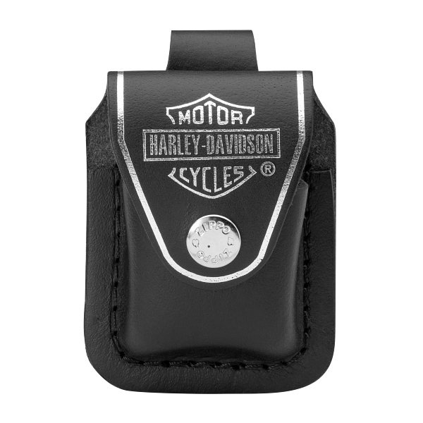 HDPBK ZIPPO Harley-Davidson打火機釦型皮套(黑色)