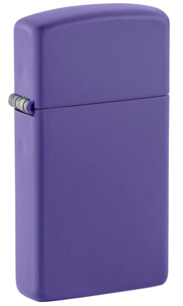 1637 窄版紫色啞漆(素面)防風打火機